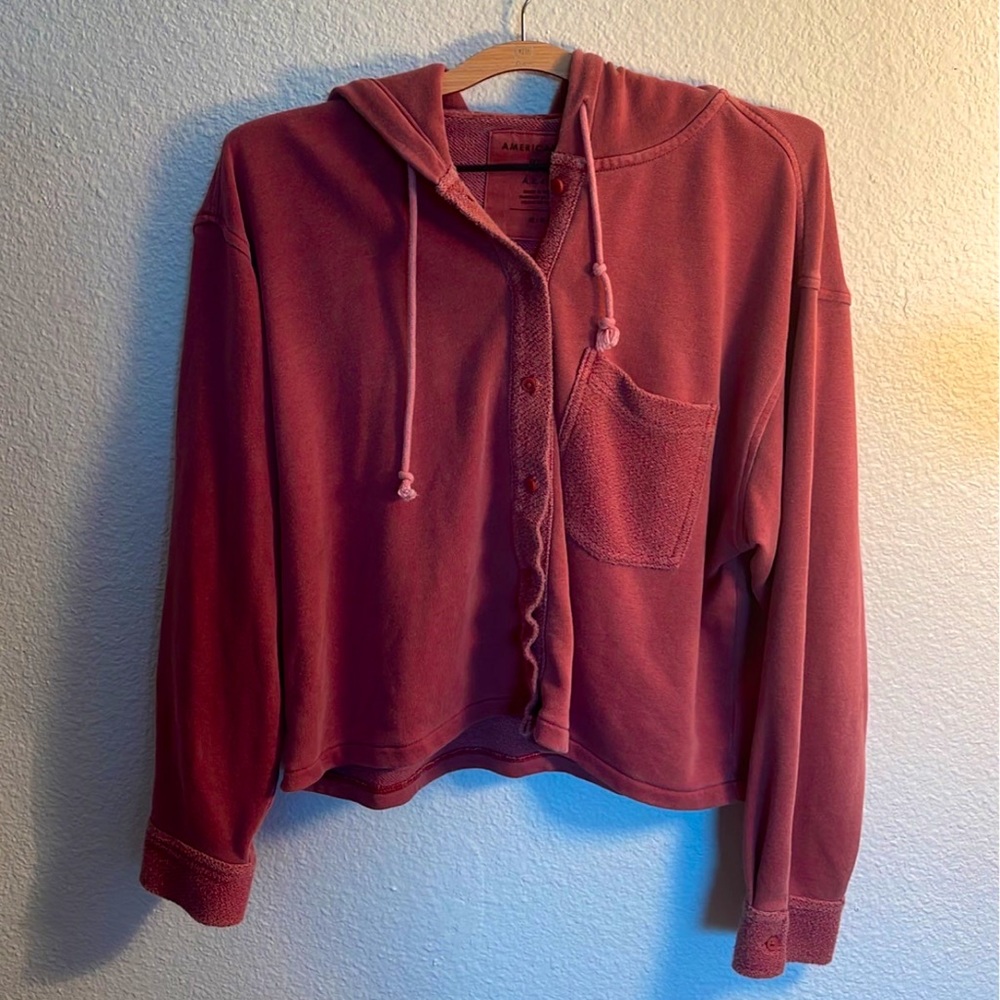 American Eagle button up Hoodie